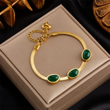 💚SET DE JOYAS EMERALDA LUX® (COLLAR, PULSERA Y PENDIENTES PARA UN TOQUE DE ELEGANCIA)💚