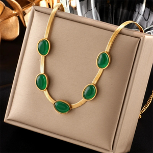 💚SET DE JOYAS EMERALDA LUX® (COLLAR, PULSERA Y PENDIENTES PARA UN TOQUE DE ELEGANCIA)💚