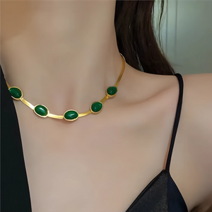💚SET DE JOYAS EMERALDA LUX® (COLLAR, PULSERA Y PENDIENTES PARA UN TOQUE DE ELEGANCIA)💚