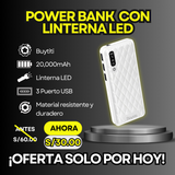 POWER BANK BUYTITI 20,000 MAH CON LINTERNA LED 🔦